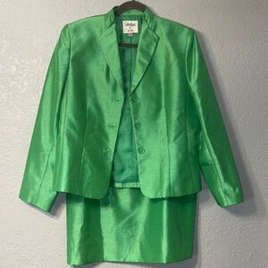 Calvin Klein Green Women's Skirt Suit